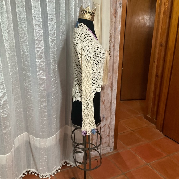 Ilka Suarez New York Crochet Cropped Sweater XS - Picture 5 of 9